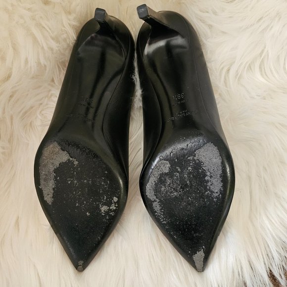YSL Saint Laurent Leather Pumps, Black, IT 39.5/US 9.5 - Picture 9 of 11